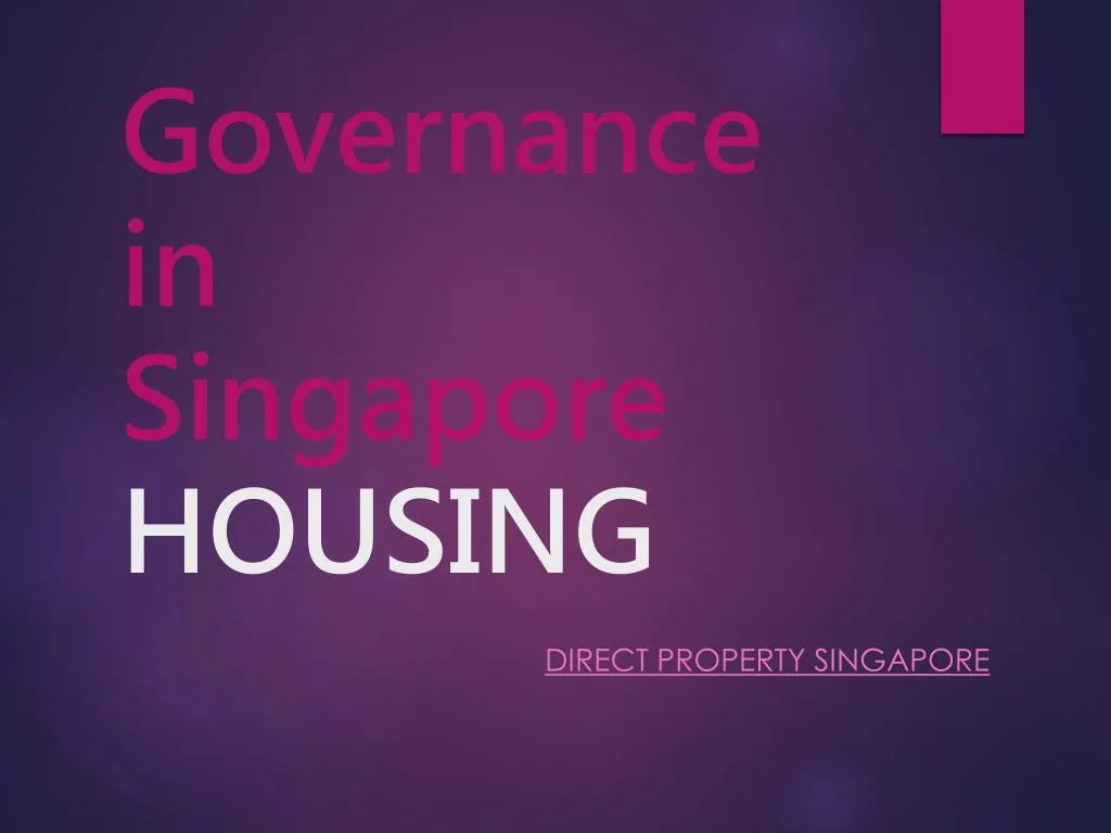 governance in singapore housing