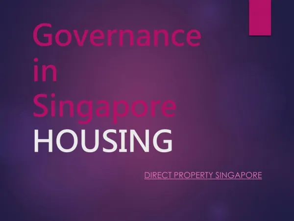 Governance in Singapore-HOUSING