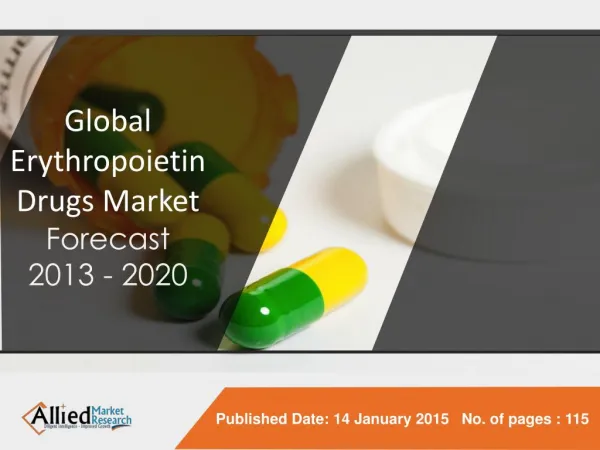 Erythropoietin Drugs Market - The Industry Set to grow positively