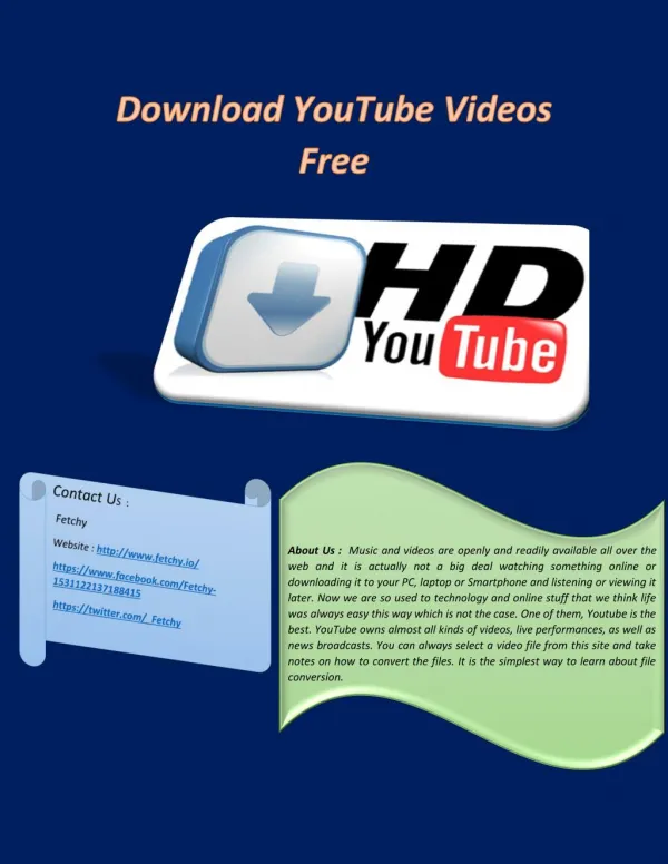 Download Free YouTube Videos Online
