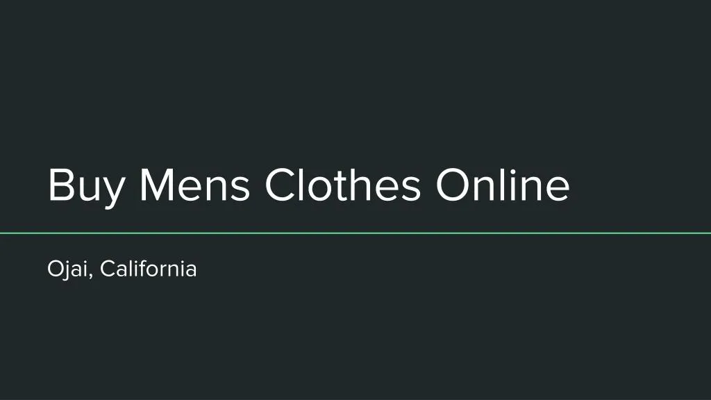 buy mens clothes online