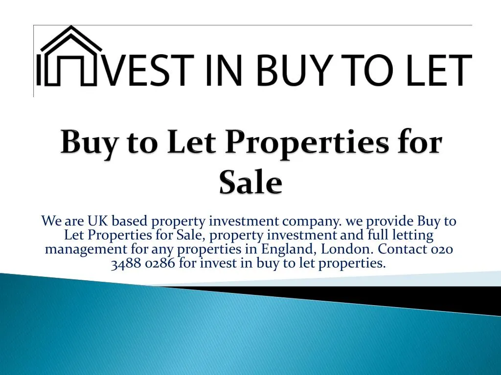 buy to let properties for sale