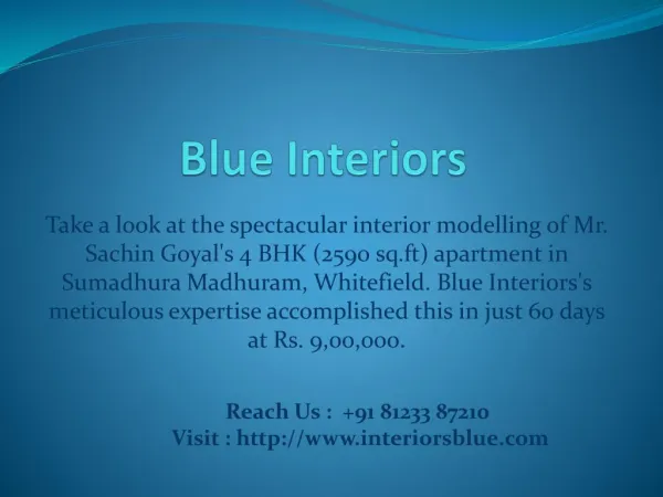 Blue Interiors