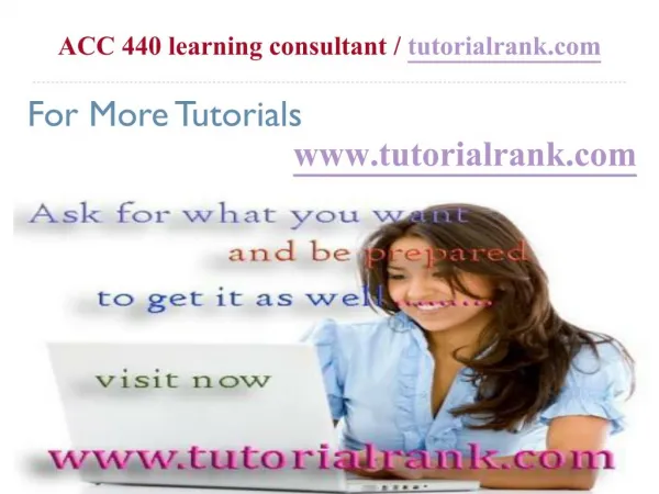ACC 440 Course Success Begins / tutorialrank.com