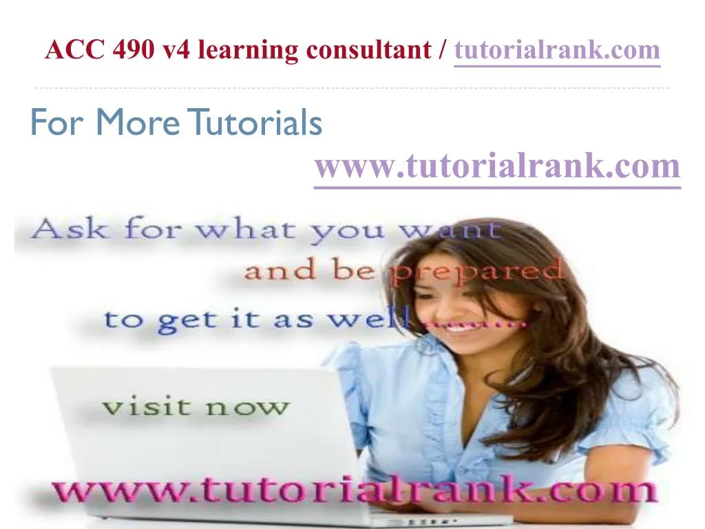 acc 490 v4 learning consultant tutorialrank com