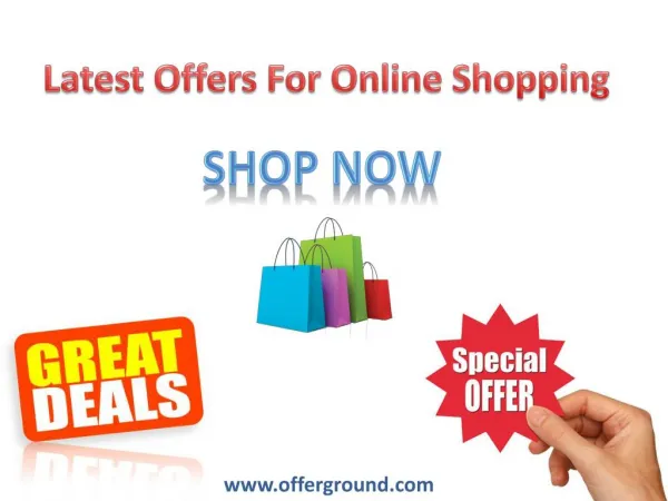 Latest offers for online shopping