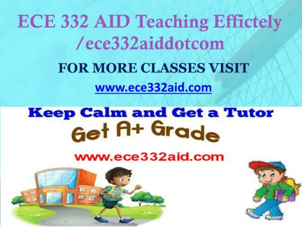 ECE 332 AID Teaching Effectively/ece332aiddotcom