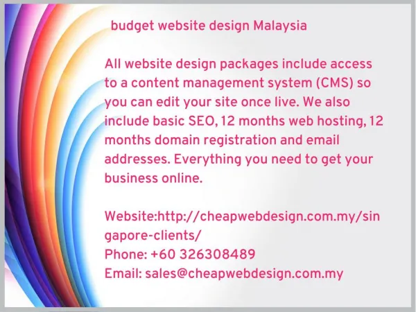 budget website design Malaysia