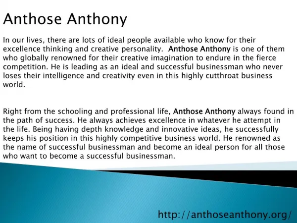 Anthose Anthony