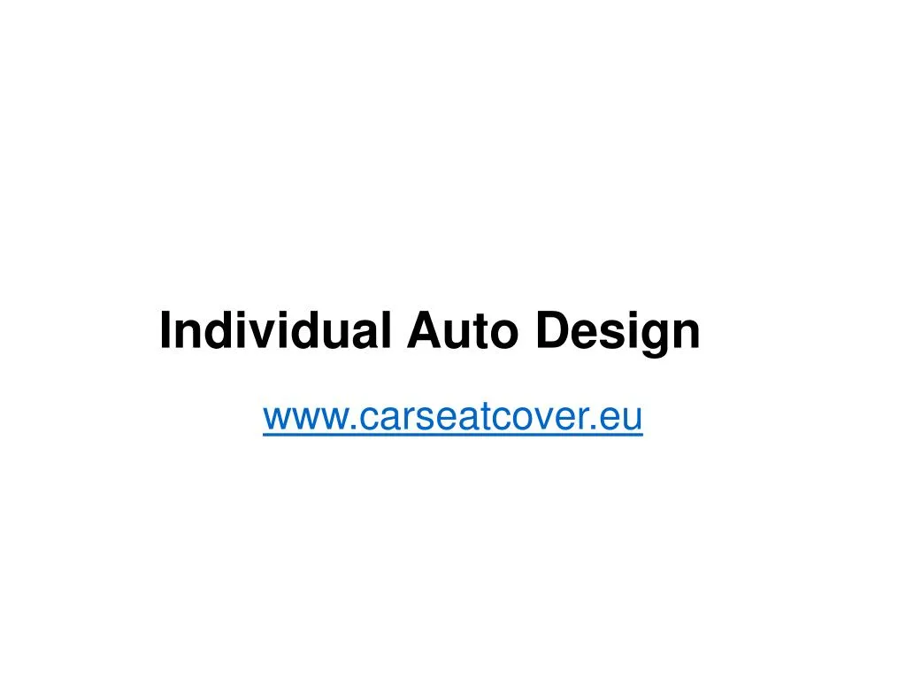 individual auto design