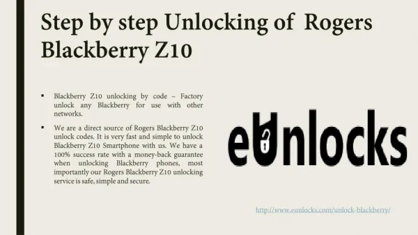 Step by Step Unlocking of Rogers Blackberry Z10
