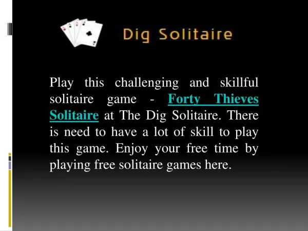 Play Forty Thieves Solitaire Free