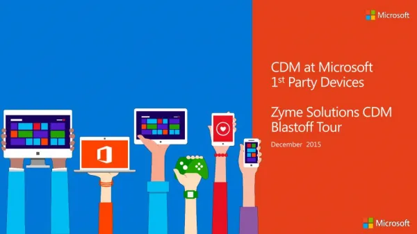 Zyme Solution CDM at Microsoft System