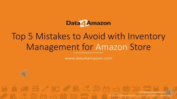 Top 5 Mistakes to Avoid with Inventory Management for Amazon Store
