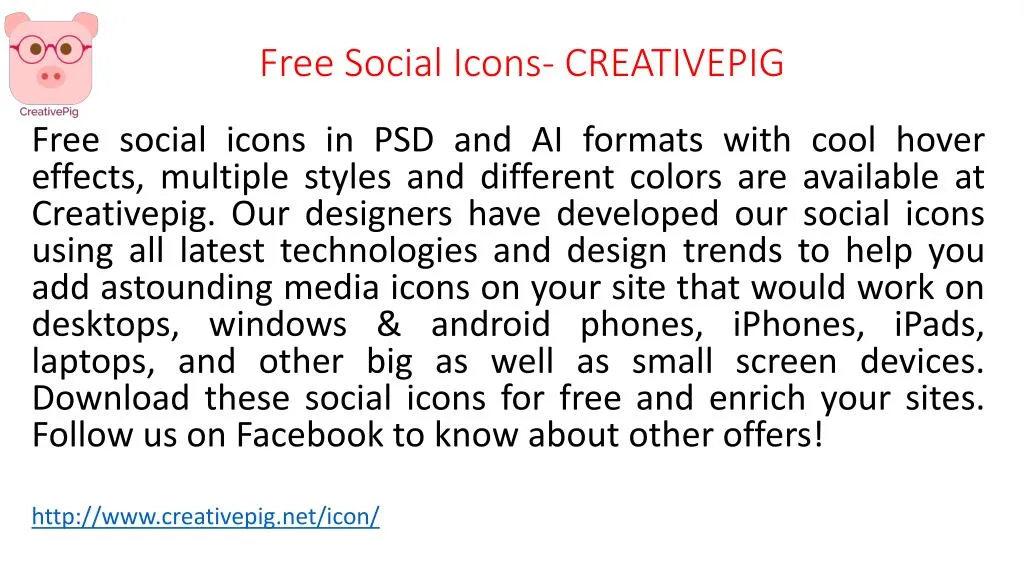 free social icons creativepig