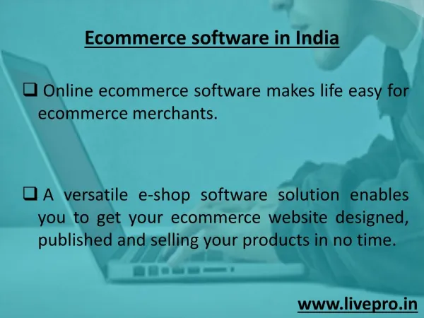ecommerce software in India