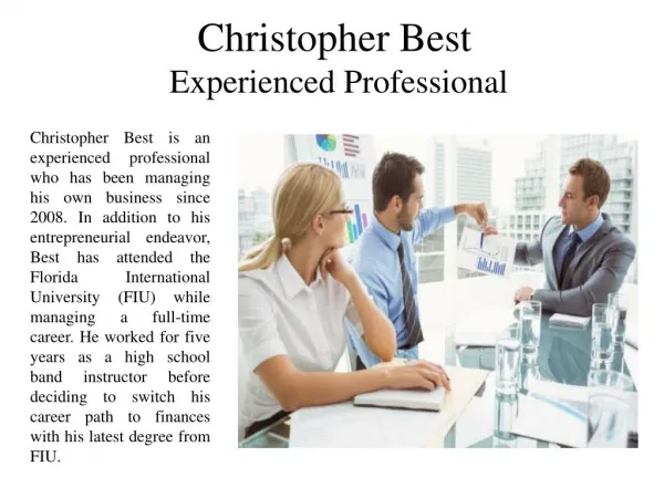 Christopher Best Experienced Professional