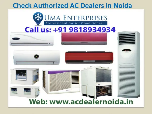 Check Authorized AC Dealers in Noida Call 9818934934