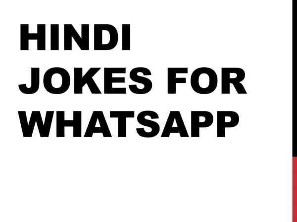 Hindi Jokes for whatsapp