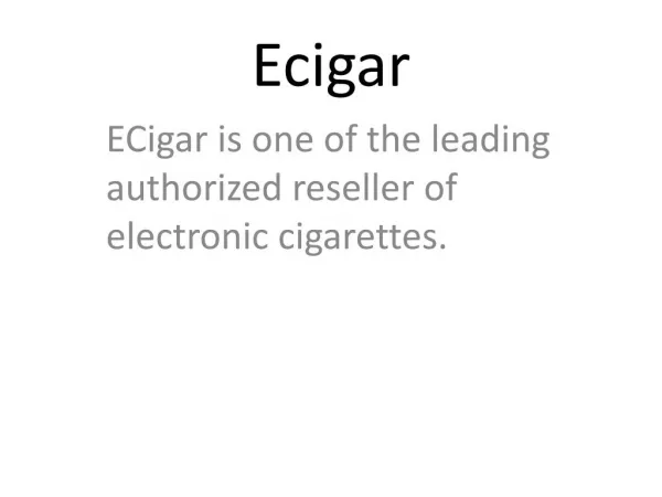 Buy Best E-cigar Products