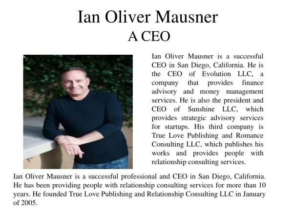 Ian Oliver Mausner A CEO