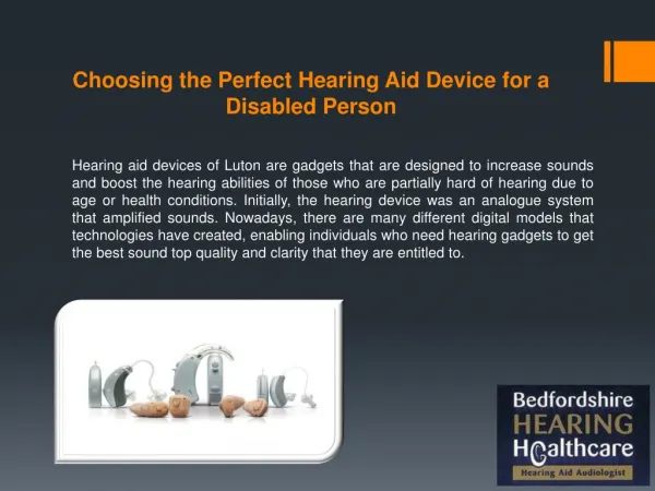 Choosing the Perfect Hearing Aid Device for a Disabled Person