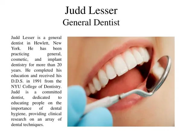 Judd Lesser General Dentist