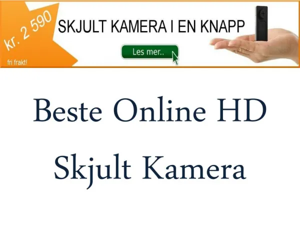 Beste Online HD Skjult Kamera