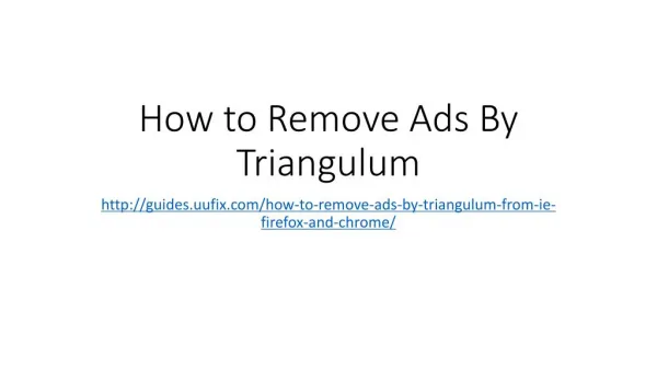 How to remove ads by triangulum