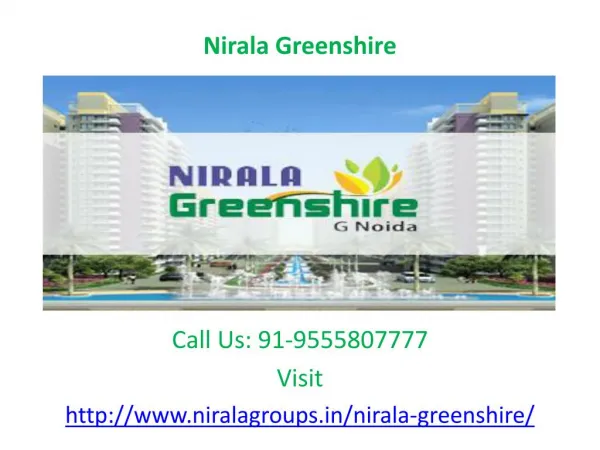 Nirala Greenshire Greater Noida West - 2/3 BHK apartments