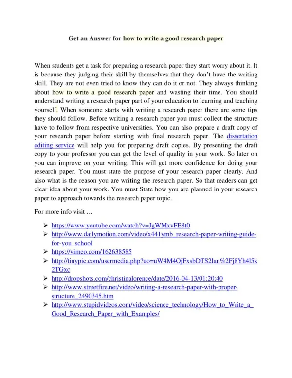 Need a guide for how to write a good research paper?