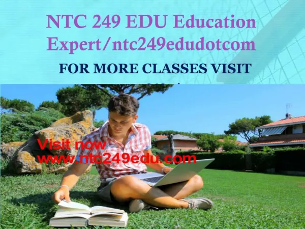 NTC 249 EDU peer educator/ntc249edudotcom