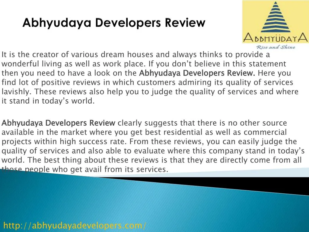 abhyudaya developers review