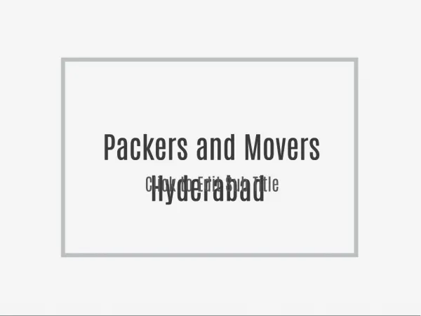 Best Packers and Movers Hyderabad | Professional Packers and Movers Hyderabad