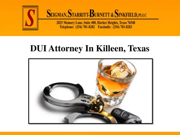 DUI Attorney In Killeen, Texas
