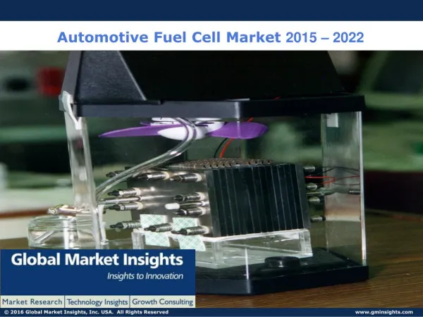 Automotive Fuel Cell Market (Fuel Cell Vehicle market) Size to exceed 14,765 Units by 2023: Global Market Insights, Inc.