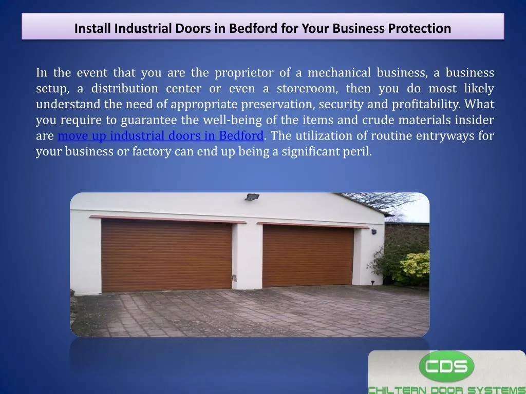 install industrial doors in bedford for your business protection