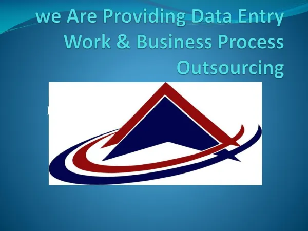 we Are Providing Data Outsourcing Companies And NON VOICE PROCESS