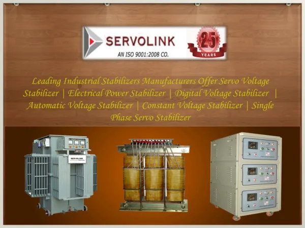 Digital Voltage Stabilizer Manufacturers