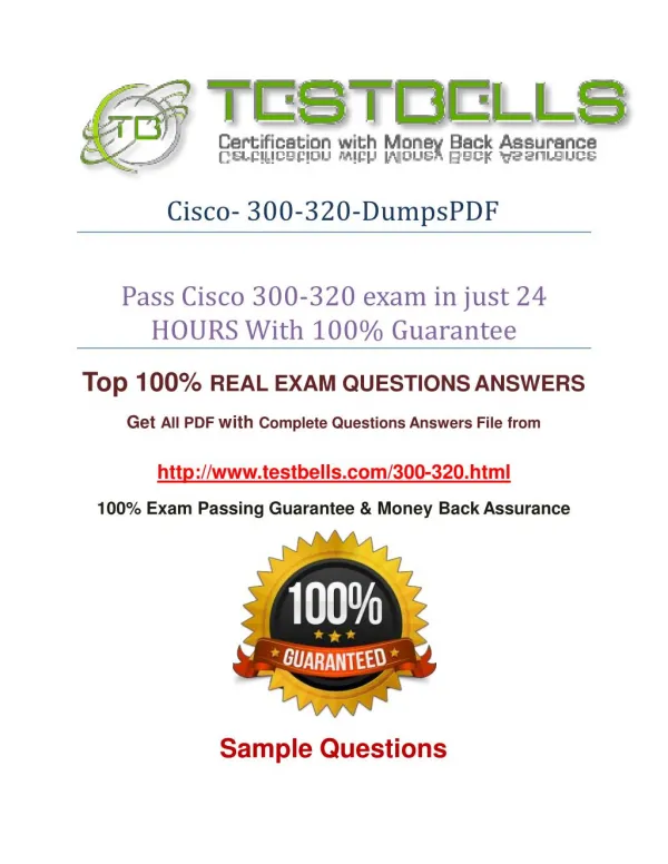 300-320 Questions Answers With 100% Passing Guarantee