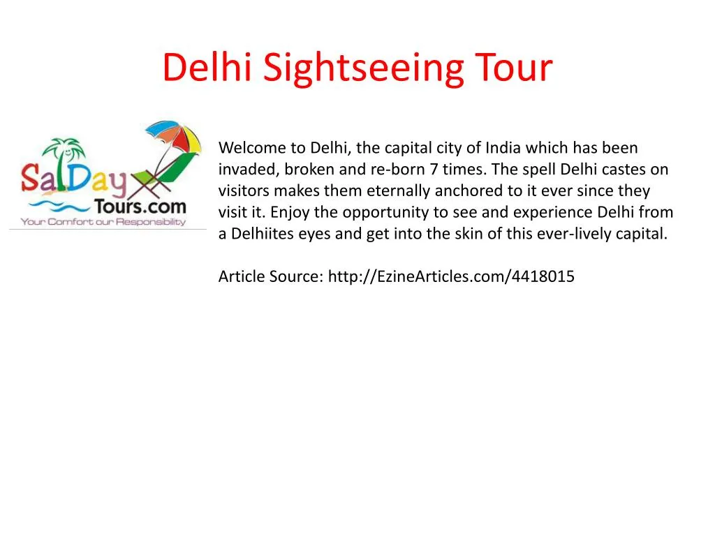 delhi sightseeing tour