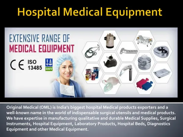 Hospital Medical Equipment Manufacturer