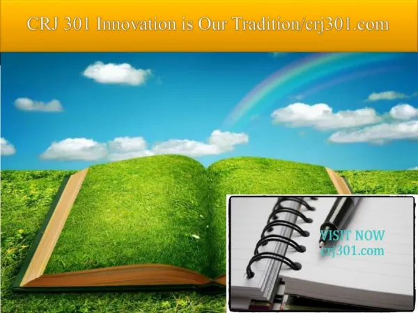 CRJ 301 Innovation is Our Tradition/crj301.com