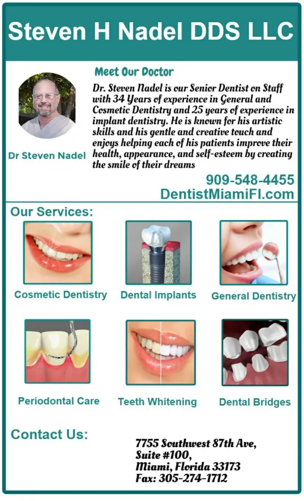 Dental Implants in Miami Florida, by Implant Dentist Dr. Nadel