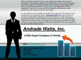 Expert Florida SEO Company - Andrade Watts, Inc. - slide 1