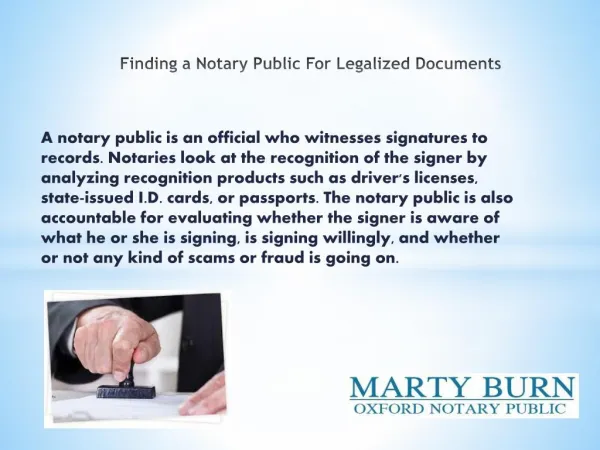 Finding a Notary Public For Legalized Documents