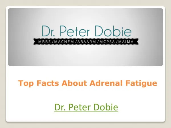 Top Facts About Adrenal Fatigue