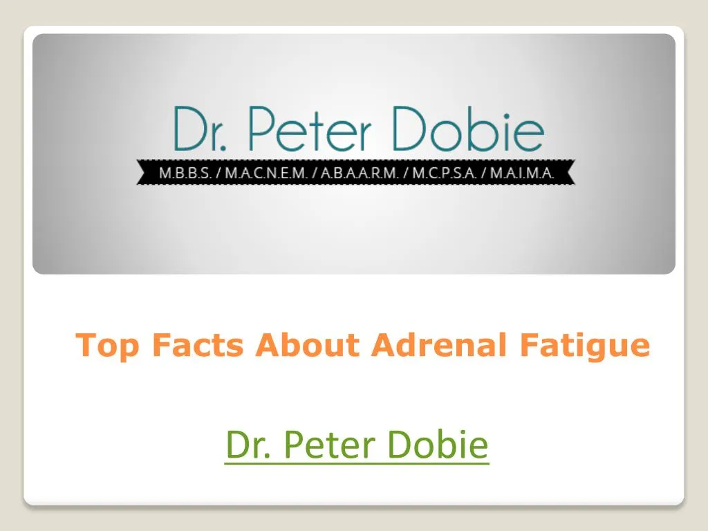 top facts about adrenal fatigue