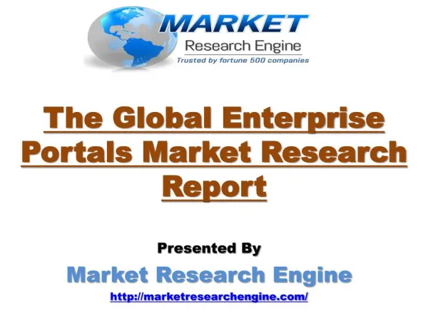 The Global Enterprise Portals Market will cross $29 Billion by 2020