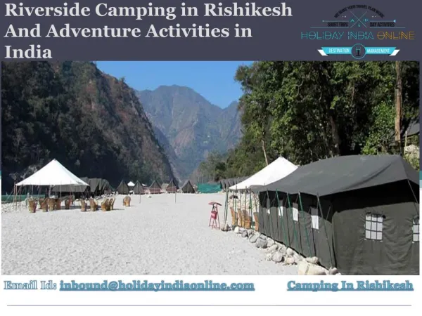 Riverside Camping in Rishikesh And Adventure Activities